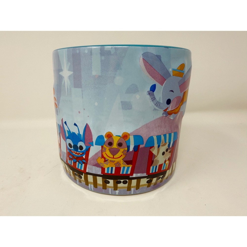 Disney Parks Joey Chou Character Train Stoneware Planter Blue Mickey Stitch NEW